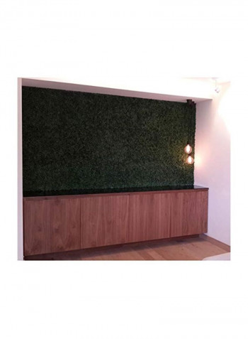 4-Piece Artificial Boxwood Ficus Greenery Mat Set Green