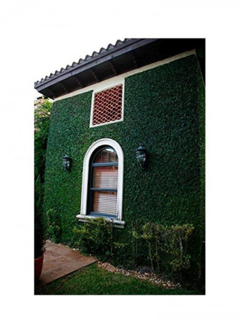 4-Piece Artificial Boxwood Ficus Greenery Mat Set Green