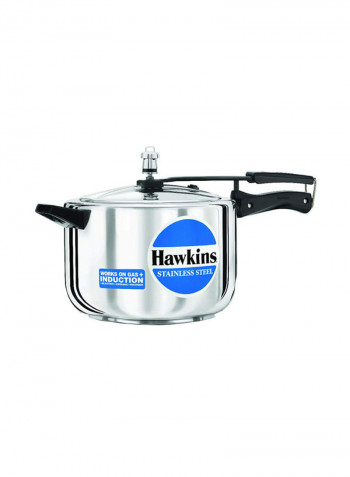 Stainless Steel Pressure Cooker Silver/Black