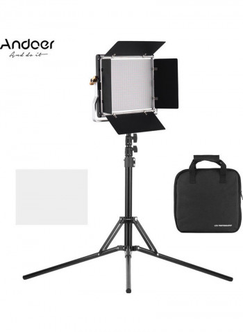 LED Photography Light With Stand White