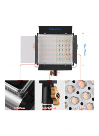 LED Photography Light With Stand White
