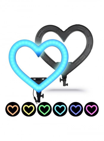 RGB Heart Shaped LED Light for Photography Black/White
