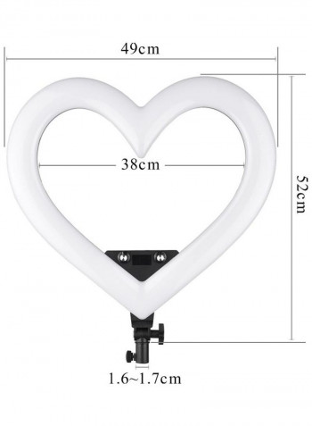 RGB Heart Shaped LED Light for Photography Black/White