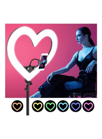 RGB Heart Shaped LED Light for Photography Black/White