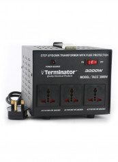 AC To AC Dual Voltage Converter Black 3000watts