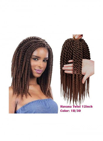 6-Piece Senegalese Havana Twist Crochet Hair Extension 1B/30 12inch