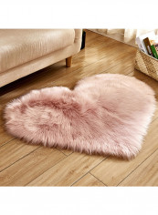 Soft Fluffy Heart Pattern Home Rug Brown 70x90cm reviews Soft Fluffy Heart Pattern Home Rug Brown 70x90cm