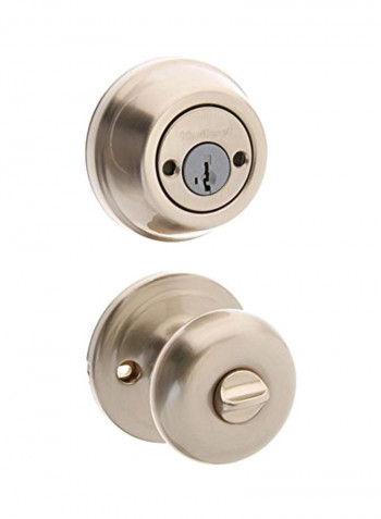 2-Piece Juno Interior Double Cylinder Montara Handle Set Silver