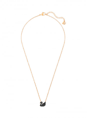 Rhodium Plated Iconic Swan Pendant