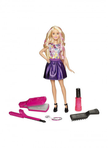 Fashion Doll With Crimps And Curls Playset