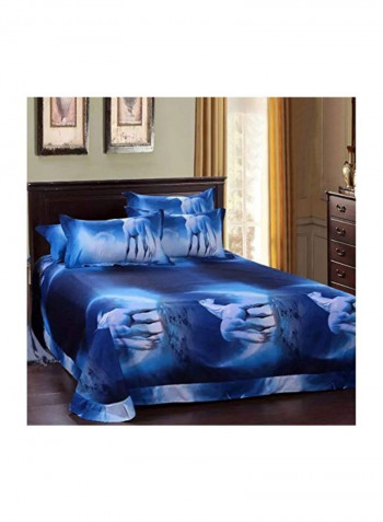 4-Piece Bedding Sets Blue/White