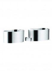 Double Soap Dish Holder Silver