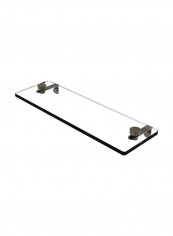 Vanity Beveled Edges Glass Shelf Clear/Silver 16inch
