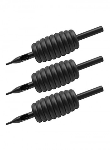 20-Piece Disposable Tattoo Tubes With Grip Black
