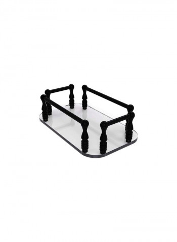 Glass Guest Tray Towel Clear/Brown 10.25x6.125x3.3inch