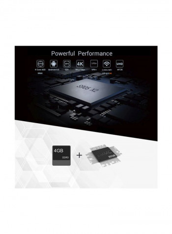 4K Ultra HD Smart Android TV Box With Remote Control A95X F2 Black