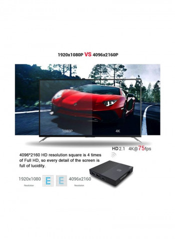 4K Ultra HD Smart Android TV Box With Remote Control A95X F2 Black