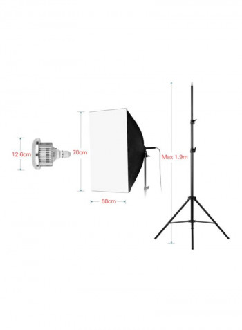 9-Piece Professional Studio Photography Light Kit Black/White