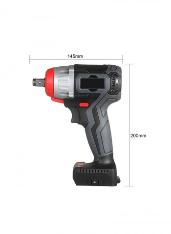 Cordless Impact Wrench 980Nm Torque Brushless Motor with 1/2 and 5/16 Inch Quick Chuck 2x4.0A Fast Charger Variable Speed Multifunction Impact Kit with Belt and Carrying Case Black 40.0x31.0x10.0cm