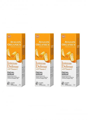 Pack Of 3 Intense Defense Facial Serum 30ml
