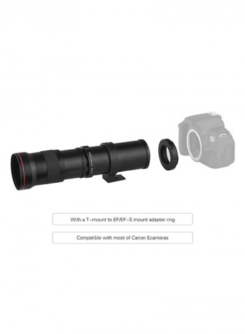 420-800mm f/8.3-16 Telephoto Manual Zoom Lens Black