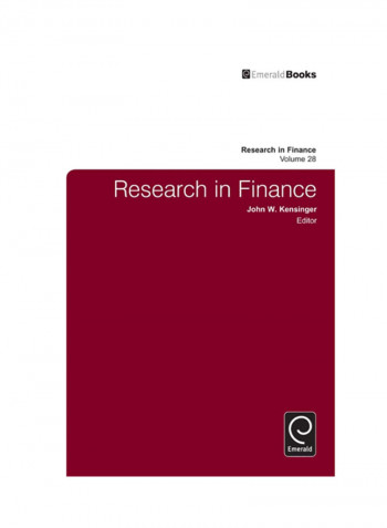Research In Finance Hardcover
