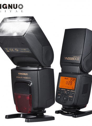 YN568EX III Wireless TTL Slave Flash Speedlite GN58 1/8000s HSS Supports USB Firmware Upgrade Black
