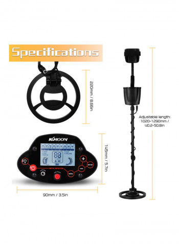 Portable Metal Detector Black