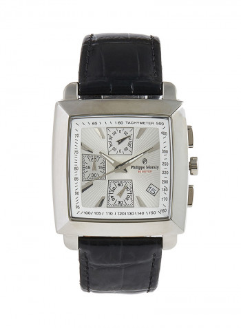 Men's Leather Chronograph Wrist Watch LC1033WWB
