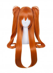 Anime Double Ponytail Long Straight Hair Wig With Mane-Queen Orange
