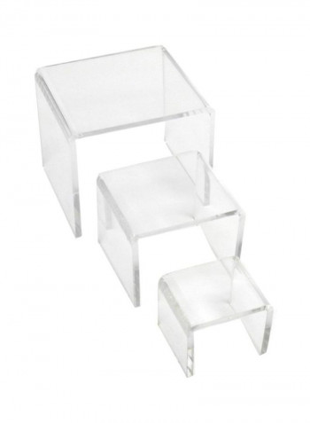 3-Piece Acrylic Display Stand Clear