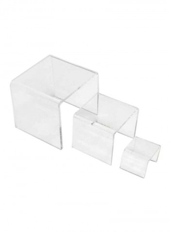 3-Piece Acrylic Display Stand Clear