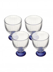 4-Piece Artesano Original Bleu Juice Glass Set Clear/Blue