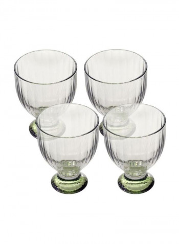 4-Piece Artesano Original Vert Juice Goblet Set Clear/Green 4x0.39L