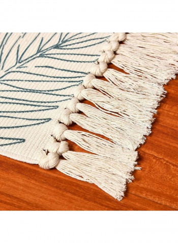 Cartoon Flamingo Pattern Tassel Rug Multicolour 60x130cm