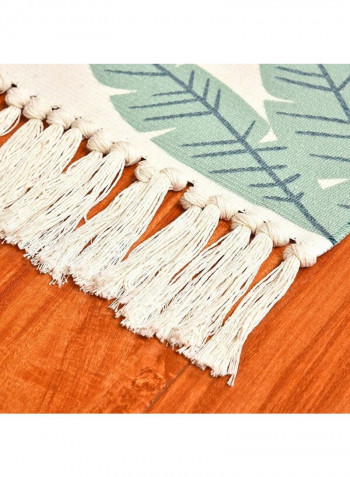 Cartoon Flamingo Pattern Tassel Rug Multicolour 60x130cm