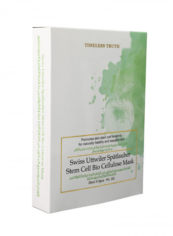 Swiss Uttwiler Spätlauber Stem Cell Bio Cellulose Mask White (5X30 ml)