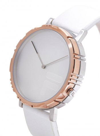 Men's Leather Analog Watch 38-173-104