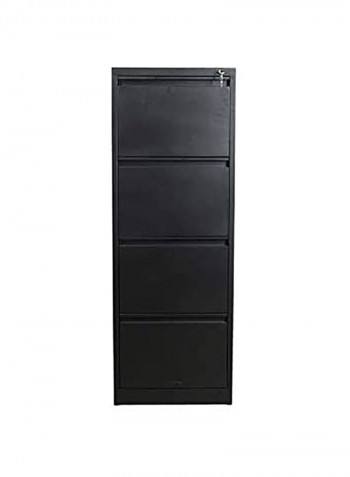 4-Drawer Steel Filling Cabinet Black