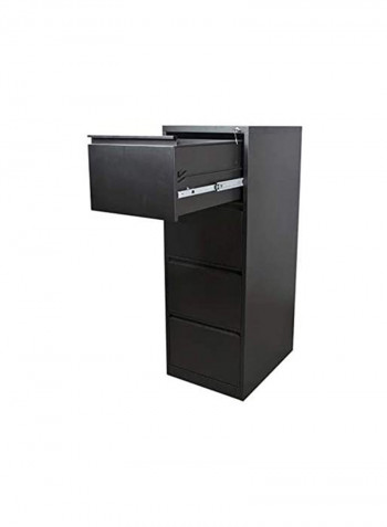 4-Drawer Steel Filling Cabinet Black