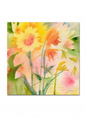 Garden Green Reflection Canvas Wall Art Multicolour 24 x 24inch