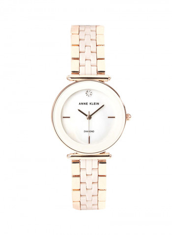 Women's Water Resistant Ceramic Analog Watch AK3158TPRG