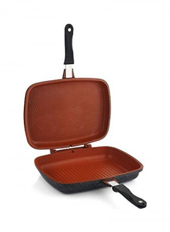 Karen Double Grill Pan Black/Brown 32cm