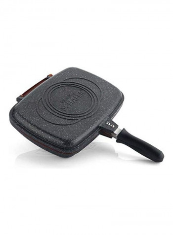 Karen Double Grill Pan Black/Brown 32cm