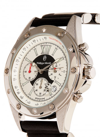 Men's Water Resistant Leather Analog Wrist Watch LC0991WWB