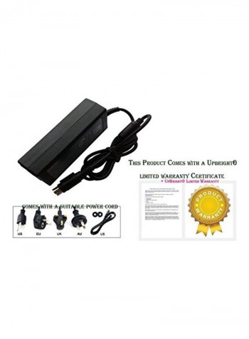 3-PIn DIn Replacement AC/DC Adapter Black