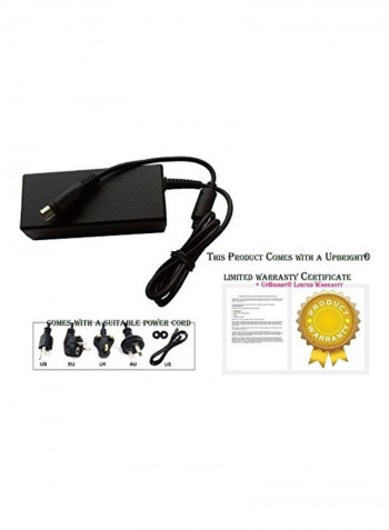 3-PIn DIn Replacement AC/DC Adapter Black