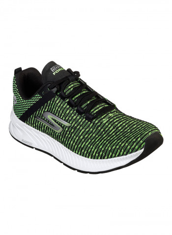 Lace Up Sports Shoes Black/Green