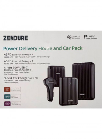 Power Delivery Home And Car Pack Black