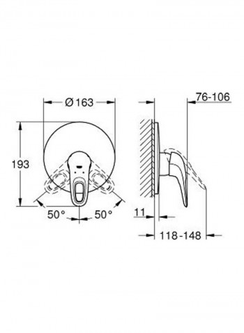 Eurostyle Single-Lever Shower Mixer Silver
